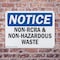 Signmission Non-RCRA And Non-Hazardous Waste OSHA Notice Sign, Plastic, 10in W x 7in L, 2PK OS-2PACK-NS-P-710-L-15110 - alternate 3